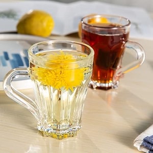 jinelza premium glass tea and coffee cup glass mug transparentglass cups set for milk cup hotcold drinks cups herbal tea green tea lemon tea cup primium tea cup 150ml 6 pcs