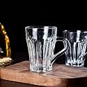 Premium Glass Tea and Coffee Cup Set - Transparent Mugs for Hot/Cold Drinks, Milk, Herbal Tea (150ML, 6 PCS)