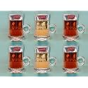 Jinelza Transparent Crystal Clear Toughened Glass Tea Cup with Convenient Solid Handle Cups, Glass Set for Tea, Coffee, Beer, Hot Cold Drinks Tea Cup Set (Ovel Lining Tea Cup 150ML, 6 PCS)