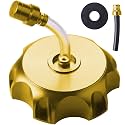JINGKE CNC Aluminum Gas Fuel Tank Cap with Breather Valve for 50cc 70cc 90cc 110cc 125cc 140cc 150cc 160cc Pit Dirt Motor Bike Dirt Bike ATV Taotao SSR Roketa (GOLD)…
