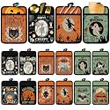 Jingmore 12 Pcs Halloween Pot Holders with Pocket Retro Housewarming Gifts