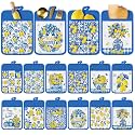 Jingmore 12 Pcs Lemon Pot Holders with Pocket Italian Amalfi Coast Blue and White Potholders Chinoiserie Lemon Hot Pads and Oven Mitts Gloves Housewarming Gifts for Summer Kitchen Baking Cooking