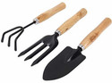 JINPRI Gardening Tools kit Hand Cultivator, Small Trowel, Garden Fork (Set of 3) Garden Tool Kit (3 Tools)
