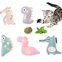 5PCS Catnip Cat Toys for Cats Catnip Toys for Indoor Cats Soft Plush Chew Pet Cat Toys with Catnip Interactive Cat Teething Chew Toy Catnip Filled for Kittens Kitty (Animal Theme)