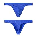JINSHI Men's Thong Underwear Sexy Ice Silk Glossy G String Male Athletic Thongs T Back For Men Bikini Briefs