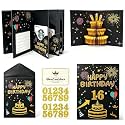 JINSTABAG Happy Birthday Gift Card Booklet with Envelopes