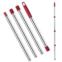 Spin Mop Replacement Handle, 4 Section 12 Inch to 56 Inch Mop Replacement Head Handle for Easywring Spin Mop Microfiber Cloth Mop Triangle Spin Mop, Stainless Steel Rotating Household Cleaning