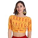 JISB Women39s Ikkat Cotton Elbow Length Sleeve
