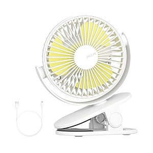 jisulife clip on desk fan small usb plug in fan personal cooling table fan with strong wind 4 speed modes ultra quiet sturdy clamp mini fan for office home dorm bedroom white