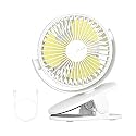 JISULIFE Clip on Desk Fan, Small USB Plug in Fan, Personal Cooling Table Fan with Strong Wind, 4 Speed Modes, Ultra Quiet, Sturdy Clamp Mini Fan for Office Home Dorm Bedroom (White)
