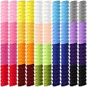 Jiuguva 240 Pcs Neon Sweat Band Bulk for Women Men 80s Sports Elastic