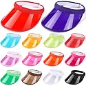 Jiuguva 4/14 Pack Unisex Plastic Sun Visors Hats