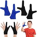 Jiuguva 4 Pcs Thumb Sucking Guard Gloves Kids Stop Thumb Sucking Finger Chewy Breathable Gloves for Ages12+(Black, Blue)