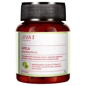 jiva amla tablets 100 pure herbs used rich in vitamin c  protects against free radicals  rich in antioxidants - 120 tablet pack of 1