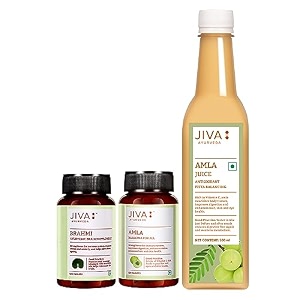 jiva eye care combo  brahmi 120 tablet  amla 120 tablet  amla juice 500ml combo of 2
