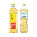Jivo Cold Pressed Sunflower Oil & Refined Soyabean Oil Vitamin A & D Fortified Edible Oil 1 Litre Each