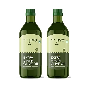 jivo extra virgin olive oil 2 litre  imported from spain  high in mufa  contain vitamin e  cholesterol-free oil  ideal for salads dressings soups dips amp marinades