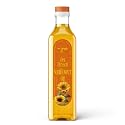 Jivo First Pressed Sunflower Oil 1 Litre | Balanced with PUFA Omega-3 and 6 | Vitamin A and D Fortified Oil | Cholesterol and Trans Fat Free Oil | Ideal for Deep Frying, Roasting and Sautéing