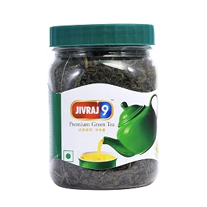 jivraj9 premium green tea jar assam green tea loose leaf 125gm jar pack of 1