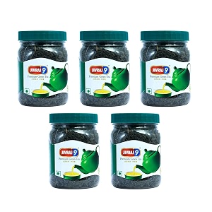jivraj9 premium green tea jar combo assam green tea loose leaf 125gm each pack of 5