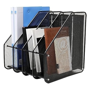 jj brothers tier metal mesh desktop file organizer a4 document letter trayfor office table studdy table black file rack 4 section