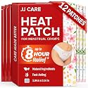 JJ CARE Heat Patch for Menstrual Cramp Relief (12 pcs - Regular Size), Period for Cramps with Air-Activated Carbon, Menstrual Heating Patches for Period - 3.14 x 3.94 inches