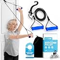 JJ CARE Over the Door Shoulder Pulley for Physical Therapy, 90 Inches Adjustable Exercise Pulleys for Shoulder Rehab – Rotator Cuff Exercise Equipment with Padded Handles, Door Hanger & Carry Bag