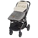 JJ Cole Bundle Me Winter Toddler Car Seat Cover and Bunting Bag - Original - Weather Resistant Baby Carrier and Stroller Cover - Stroller Accessories and Winter Baby Essentials - Graphite Gray
