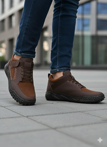 JK PORT Synthetic Leather Contrast Stitch Casual