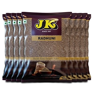 jk radhuni seeds 50g  authentic bengali spice wild celery  traditional whole bengali masala for curries amp bengali cooking pack of 8