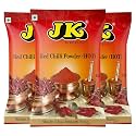 JK Red Chilli Powder| Finely Grounded &amp; Richly Colored | No Added Flavours or Colours | 100% Organic Laal Mirch Powder, 100g (Pack of 3)