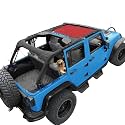 JK Sun Shade Top Compatible with Jeep Wrangler Sunshade, Cherry Red, Front