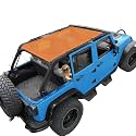 JK Sun Shade Top Compatible with Jeep Wrangler Sunshade, Orange, Front+Rear