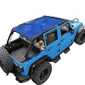 JK Sun Shade Top Compatible with Jeep Wrangler Sunshade, Blue, Front+Rear