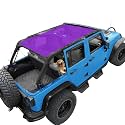 JK Sun Shade Top Compatible with Jeep Wrangler Sunshade, Purple, Front+Rear