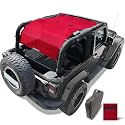 JK Sun Shade Top Compatible with Jeep Wrangler Sunshade Cherry Red