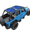 JK Sun Shade Top Compatible with Jeep Wrangler Sunshade, Blue, Front+Rear