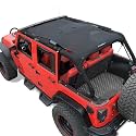 JK Sun Shade Top Compatible with Jeep Wrangler Sunshade Mesh Roof Black
