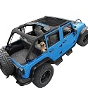 JK Sun Shade Top Compatible with Jeep Wrangler Sunshade, Black, Front