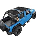 JK Sun Shade Top Compatible with Jeep Wrangler Sunshade, Black, Front+Rear