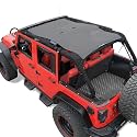 JK Sun Shade Top Compatible with Jeep Wrangler Sunshade Mesh Roof Gray