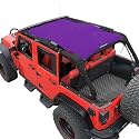 JK Sun Shade Top Compatible with Jeep Wrangler Sunshade Mesh Roof Purple