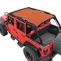 JK Sun Shade Top Compatible with Jeep Wrangler Sunshade Mesh Roof Orange