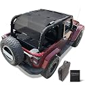 JK Sun Shade Top Compatible with Jeep Wrangler Sunshade Front&amp;Rear&amp;Back