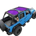 JK Sun Shade Top Compatible with Jeep Wrangler Sunshade, Purple, Front+Rear