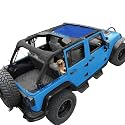JK Sun Shade Top Compatible with Jeep Wrangler Sunshade, Blue, Front