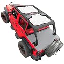 JK Sun Shade Top Compatible with Jeep Wrangler Sunshade Mesh Roof White
