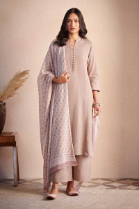 JKanji Women Kurta Palazzo Dupatta Set