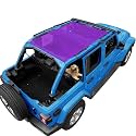 JL Sun Shade Top Compatible with Jeep Wrangler Sunshade, Purple, Front+Rear