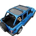JL Sun Shade Top Compatible with Jeep Wrangler Sunshade, Gray, Front+Rear